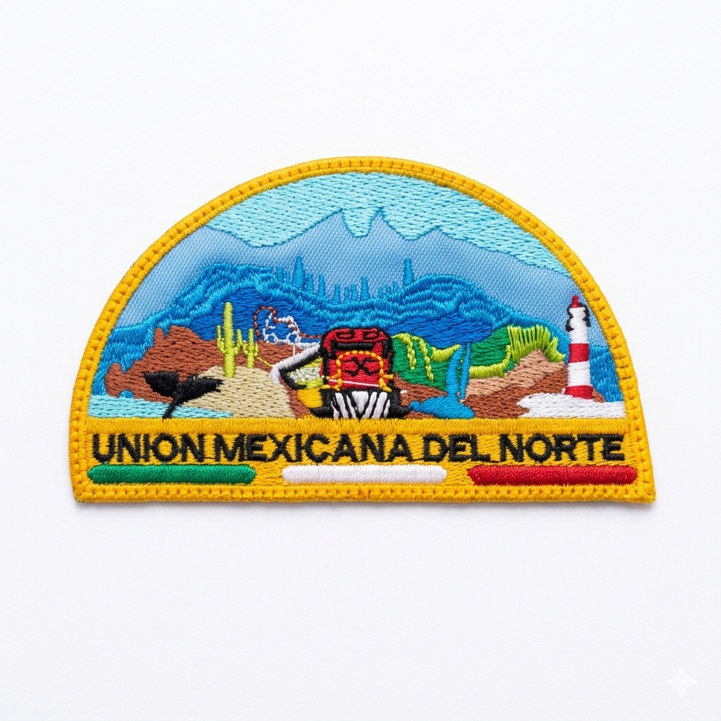 Emblema de Unión: Unión mexicana del norte - Chico - Acampando JA